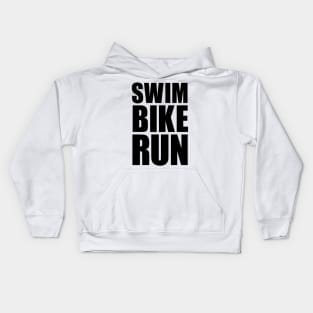 SWIM BIKE RUN TRIATHLON KONA Kids Hoodie